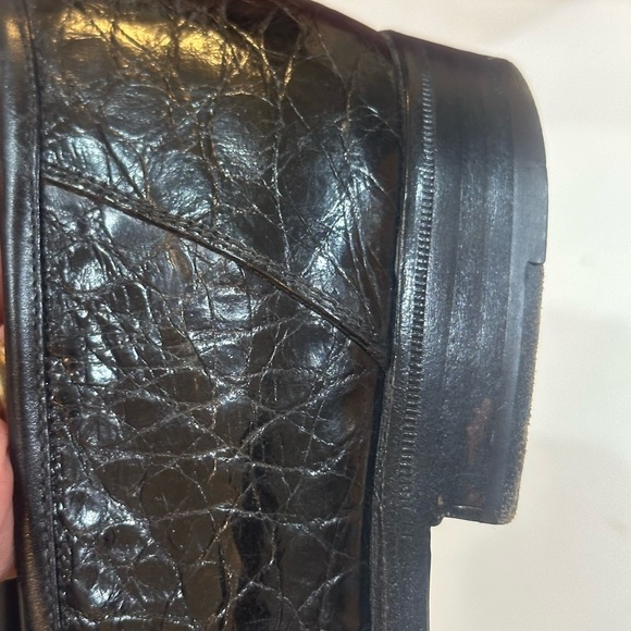 Salvatore Ferragamo Black Alligator Leather Shoes Size 8.5 D Made in Italy - Picture 11 of 16